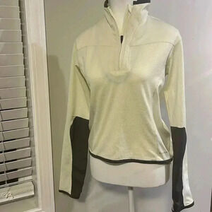 [XS]Columbia Titanium WMN Yellow Activewear 1/4 zipper PullOver TurtleNeck Shirt